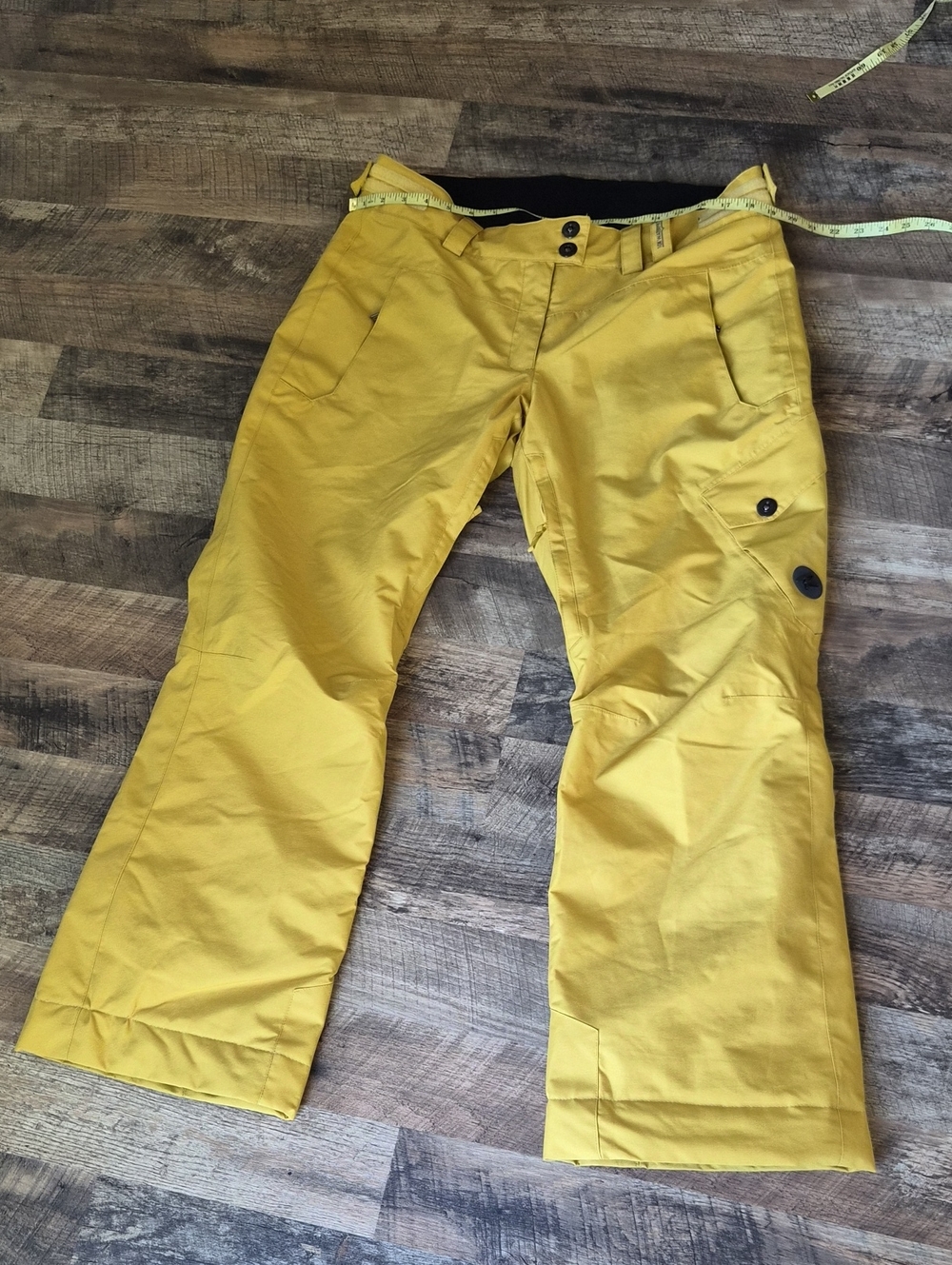 Rossignol Ski Snowboard Mustard Yellow Cargo Snow Pants